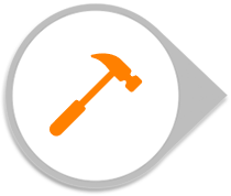 Circle icon hammer