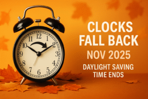 Clocks Fall Back in November 2025